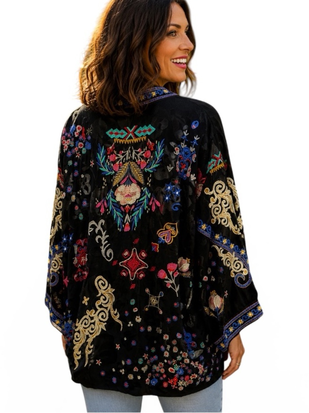 Johnny Was heavily embroidered Elletra Reversible
Kimono NWT RARE - Picture 2 of 14